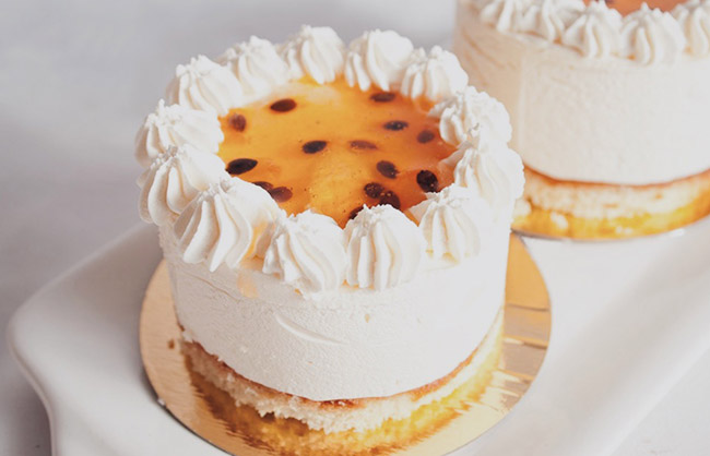 Mini cake de maracuyá